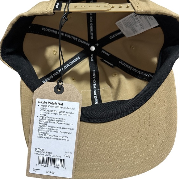 PRANA NWT Gazin Patch Hat in Tan - Picture 3 of 3